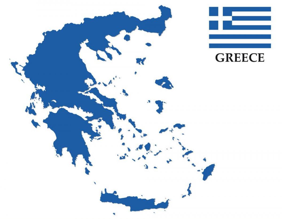 Mappa della bandiera della Grecia