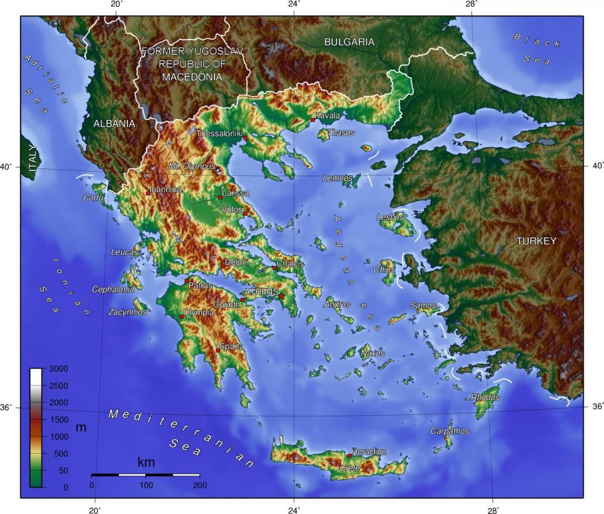Grecia mappa della discarica