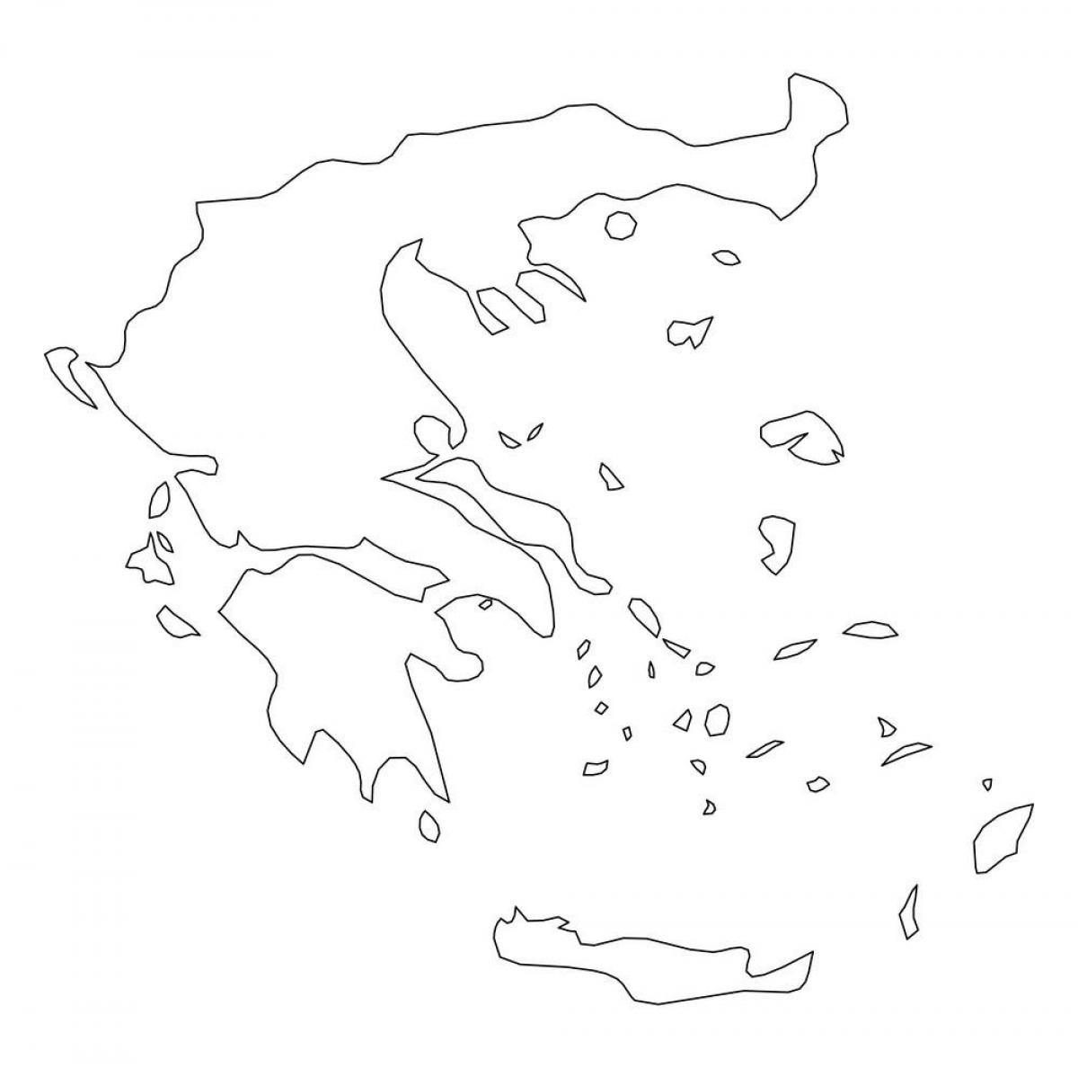 Mappa dei contorni della Grecia