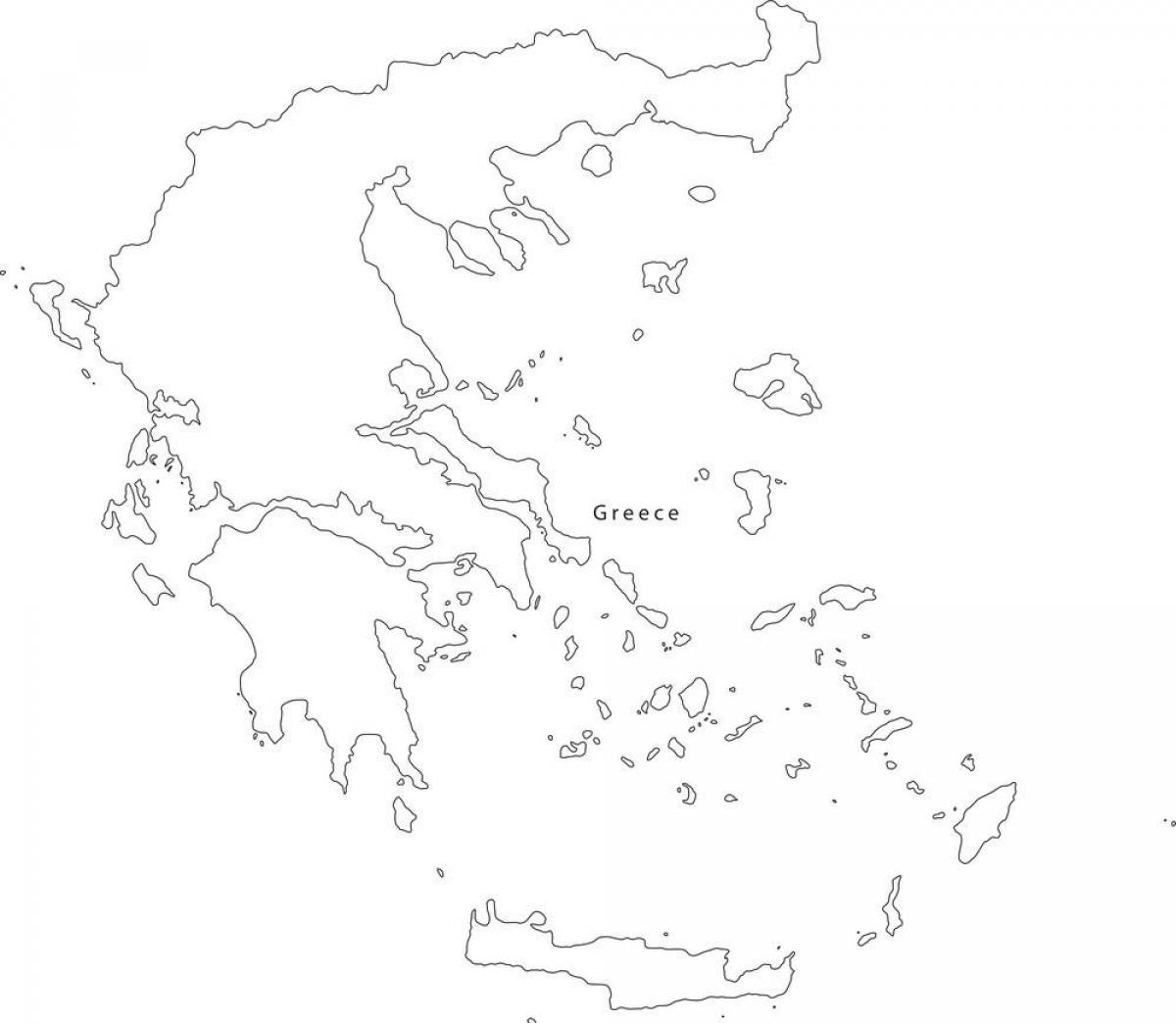 Grecia mappa vettoriale
