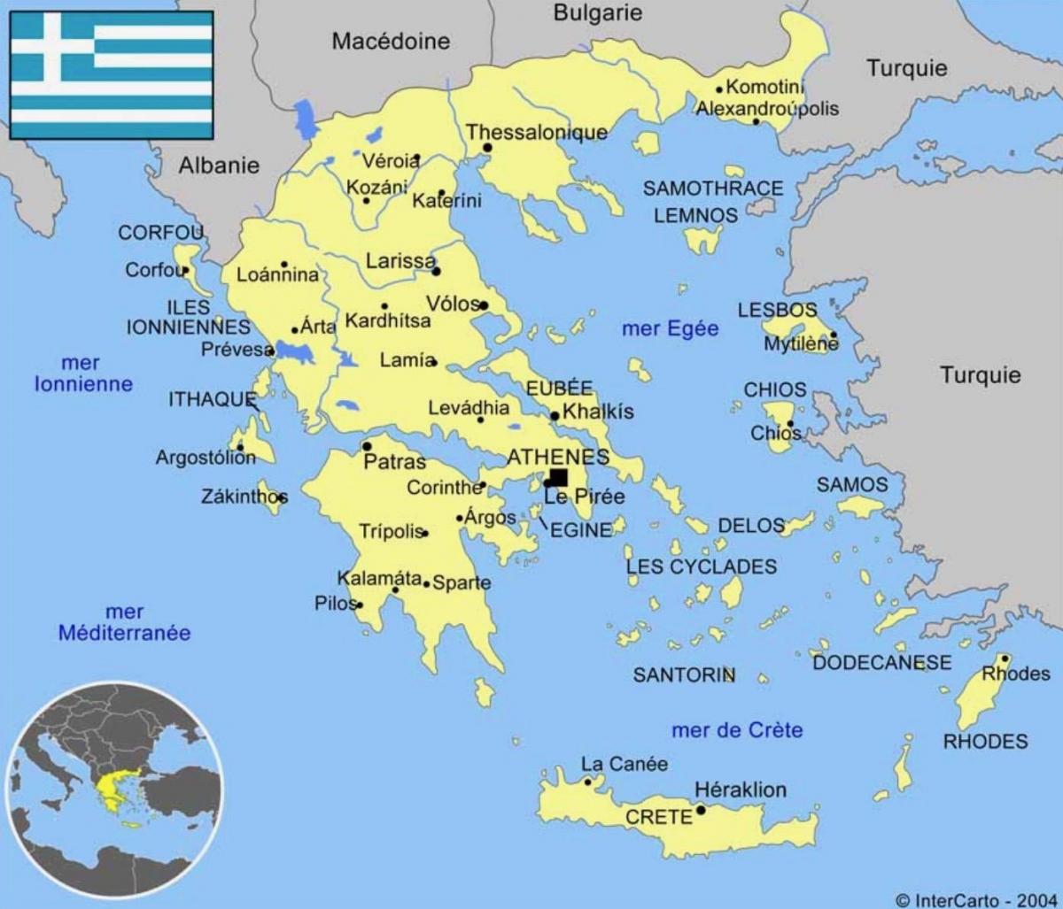 Grecia mappa della città