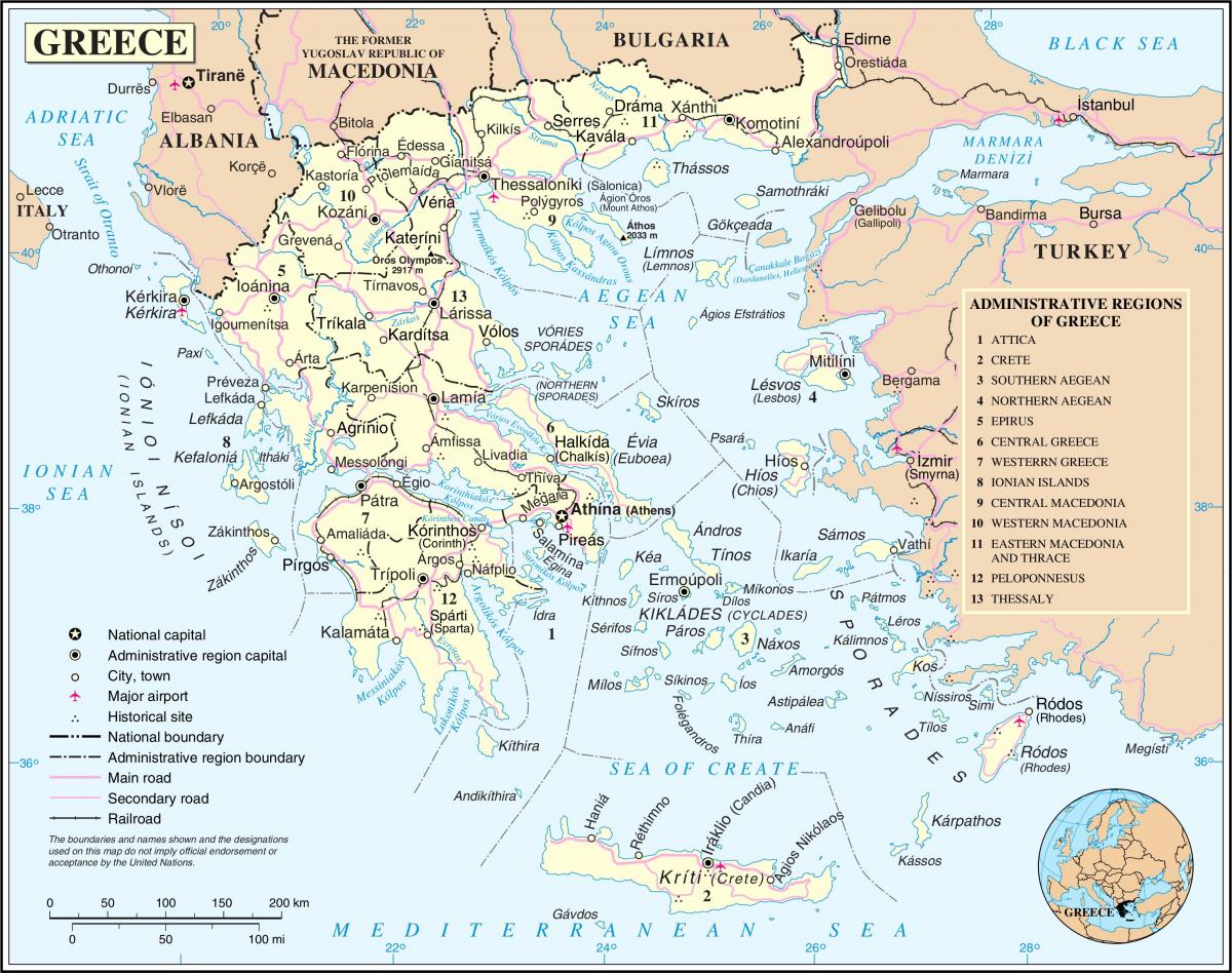 Grande mappa della Grecia